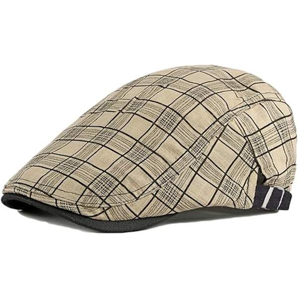 Justerbar Newsboy-hatt för Män Flat Cap Ivy Gatsby Cabbie Beret Hatt
