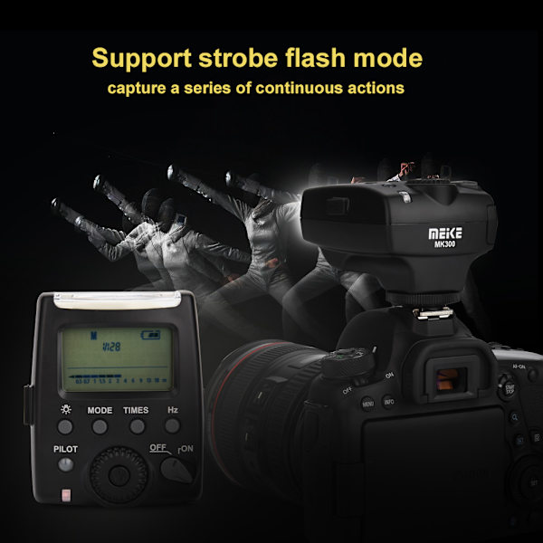 Meike MK-300C Bärbar TTL Mini On-Camera Flash Speedlight för Canon-kamera