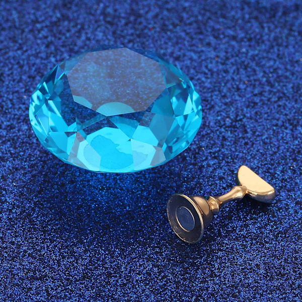 Magnetisk negletip øvelsesstand base krystal legering holder neglekunst display stand blå