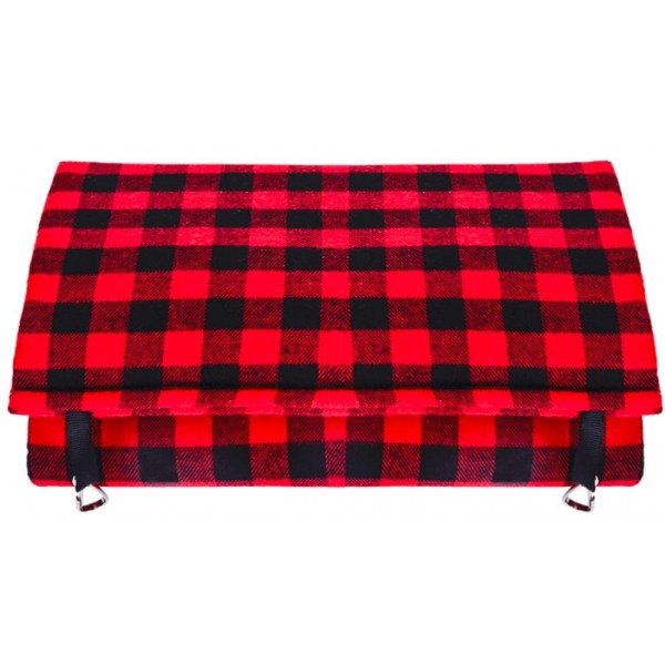 Vintervarm fågelhängande hängmatta hus - Buffalo plaid fågelbo myskoja, plyschig fluffig fågelbur för husdjur som hamster papegoja kärleksfåglar（medium）