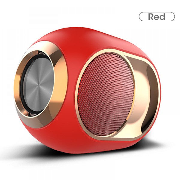 X6 Bluetooth 5.0 -kaiutin TWS Kannettava Langaton Kaiutin Puhelimelle Tietokoneelle Vedenkestävä Ulkoilma Stereo Musiikki Tukee TF AUX USB FM (punainen)