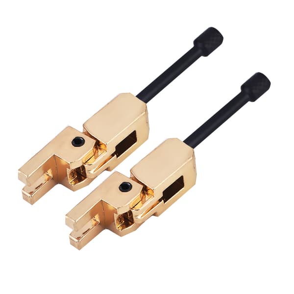 6 st Tremolo Bridge Saddles Ersättning Del för Elgitarr (Guld   Svart)