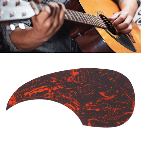 Kitara Pilkku Pickguard PVC Kestävä Kulutuskestävä Tyylikäs Kitara Pick Guard Vaihto 128mm Magma Väri