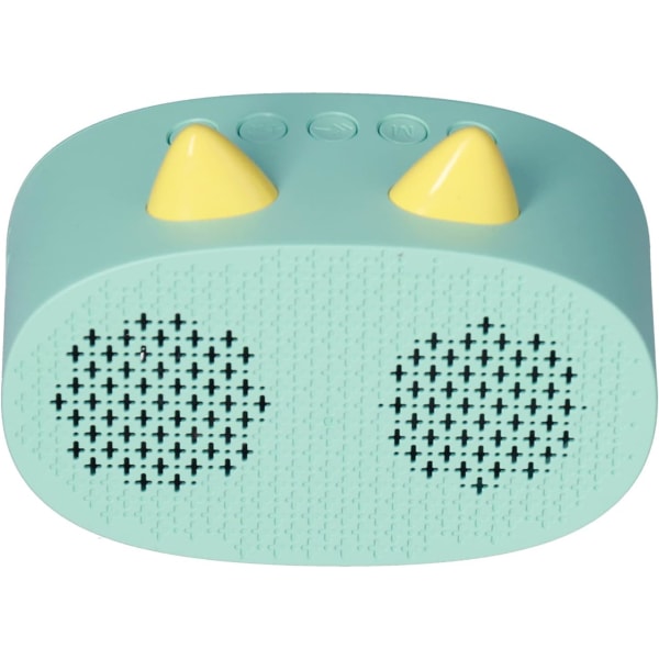 Digitaalinen herätyskellokaiutin, Piirretty kissa herätyskello lämpötilanäytöllä, Kaksoisherätyskello, Bluetooth-kaiutinradio, Handsfree-puhelu makuuhuoneeseen