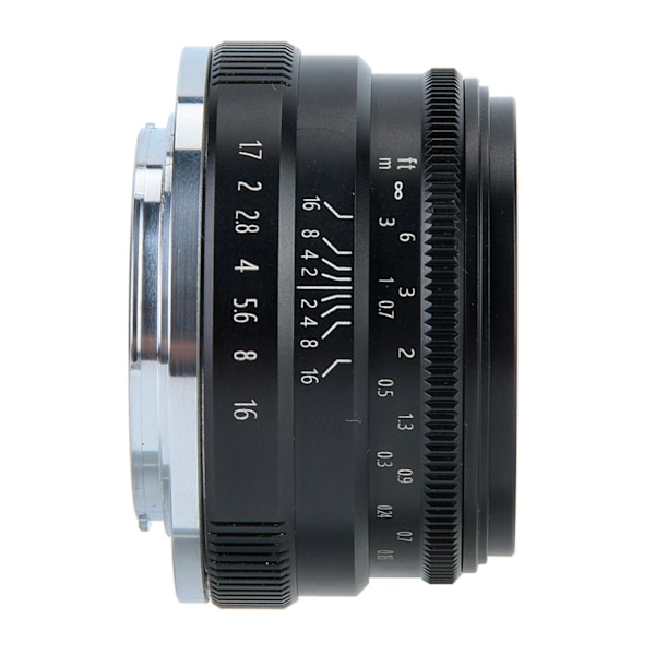 35mm F1.7 Manuell fokus Prime Fixed Mirrorless-kamerobjektiv (för Cannon EF-M Mount Black)
