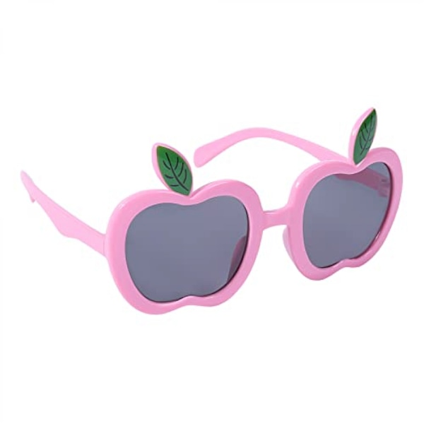 Barn Solglasögon för Pojkar Flickor Äpple Forma Barn Anti-UV Solglasögon för Fotografering Utomhus Strand, för 3-12 År Gamla Flickor Pojkar, Rosa-C6