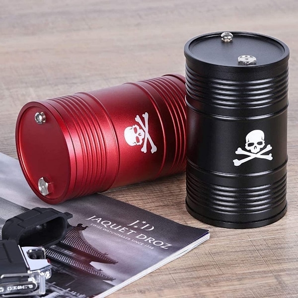 Askkopp,Cigarettetabletop Smoking Modern Ashtrays Car Ash Tray Holder Cup with Lid Easy Clean up Detachable Stainless Steel and Plastic/Red