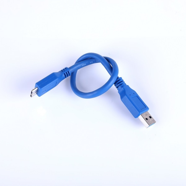 USB 3.0 datordatakabel AM hane till Micro-B 0,3m höghastighets mobil hårddiskkabel, 2pack
