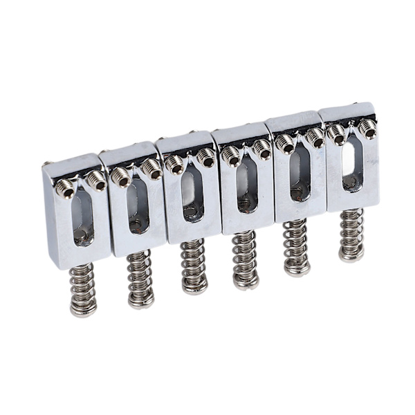 6 st Elektrisk Gitarr Stall Sadel Standard Zinklegering Gitarr Tremolo Stall Rull Sadel för Utbyte Silver