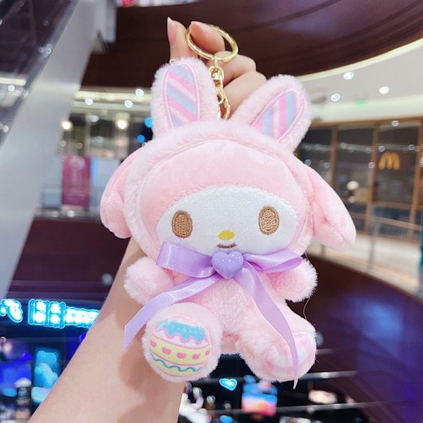Söpö pieni nukke, parin laukku riipus, pehmolelu nukke avaimenperä, nukke riipus Plush Rabbit Collection - Merlot