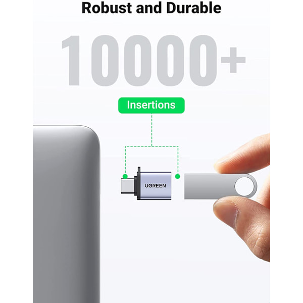USB C til USB-adapter 3.0  USB C han til USB hun-adapter OTG Type C-adapter til MacBook Pro  MacBook Air  Samsung Notebook  Grå