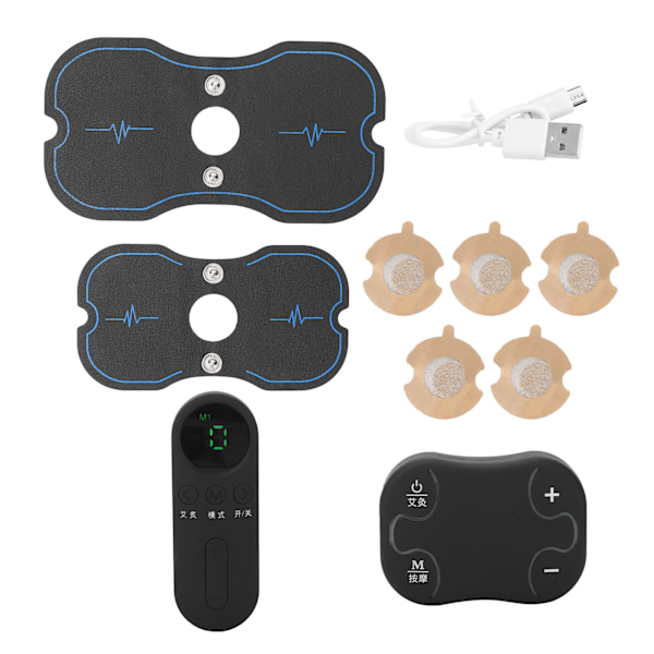 Elektrisk nakke- og skulderpulsmassager Justerbar moxibustion varm kompress massager lapp
