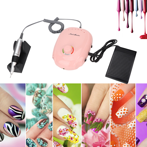 35000RPM Professionel Negleboremaskine Elektrisk Negleslibning Buffing Polerings Manicure VærktøjUS Stik 110V