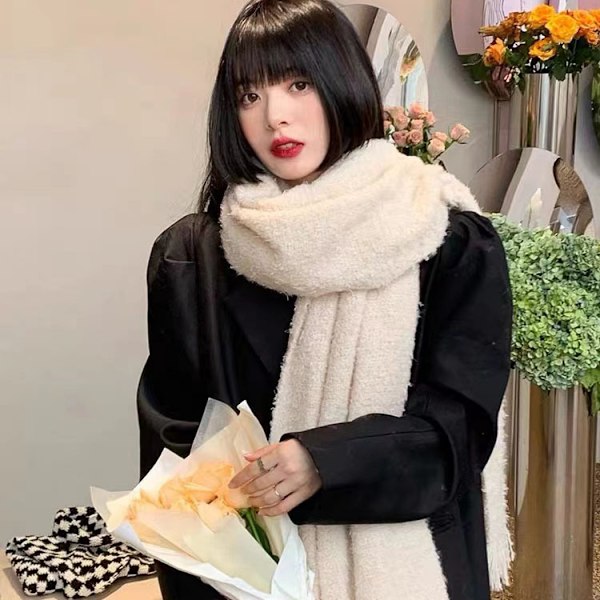 Store bløde cashmere-føles pashmina-sjal til kvinder