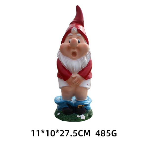 Hagenisse - Bukse ned gnom - 10,8 tommer høy statue hagefigur - for utendørs eller husdekor