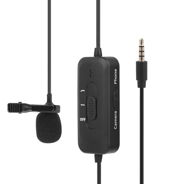 For OSMO ACTION kamera lade lydadapter 8m kabel Lavalier kondensatormikrofon