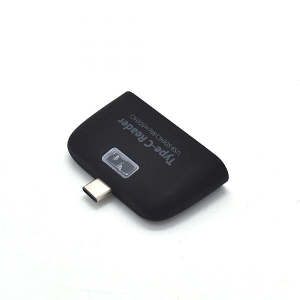 Ny USB3.1 typ-c HUB+TF SD mobiltelefon ype-c otg kortläsare Svart