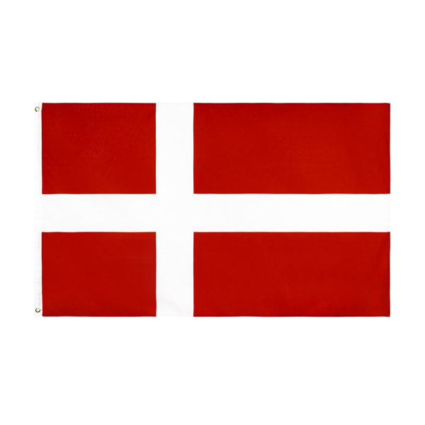 Danmark danska flaggan | 3x5 ft landsflagga, inomhus/utomhus, livfulla färger, mässingshylsor, tjockare och mer hållbart