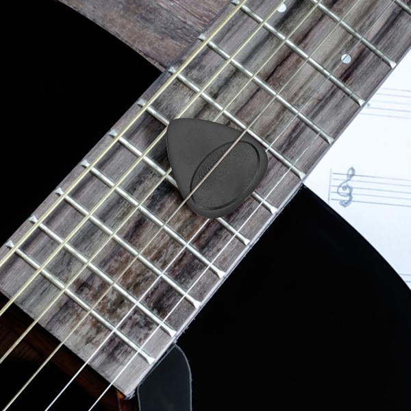 10 st plektrumhållare för gitarr, plektrum, musikinstrumenttillbehör (0,46 mm-1 mm tjocklek) (svart)