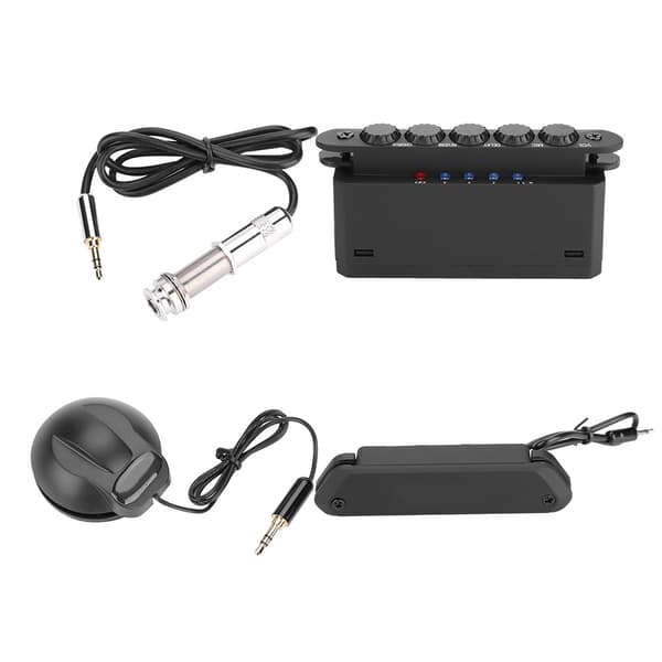 R2 Resonans Pickup med Endpin Jack Effekt Regulator Högtalare för Akustisk Gitarr