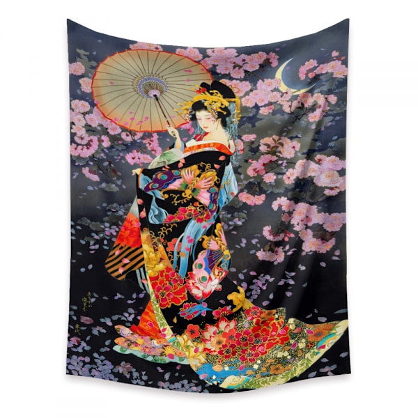 Wekity Gobeläng Estetisk Konst Hembakgrund Tyg Dekor Present Japansk Gobeläng för Vardagsrum Sovrumsdekor (310019, 59 X 79 tum)