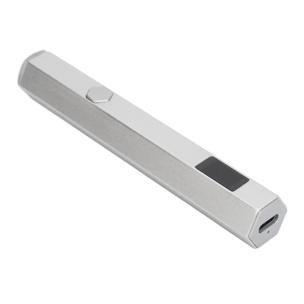 Mini LED Neglelampe 2 Gear Portable Klar Silikon Spids Justerbar Magnetisk Digital Neglelys Sølv