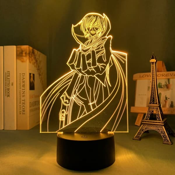 HPQNL-LED-lys Anime Code Geass Lelouch Lamperouge for soverom dekor lys barn bursdagsgave Manga rom bord 3D lampe Code Geass