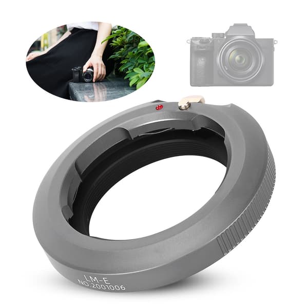 7Artisans M E Aluminium Magnesiumlegering Adapterring til Leica M Mount-objektiv til Sony E Mount-kamerahus
