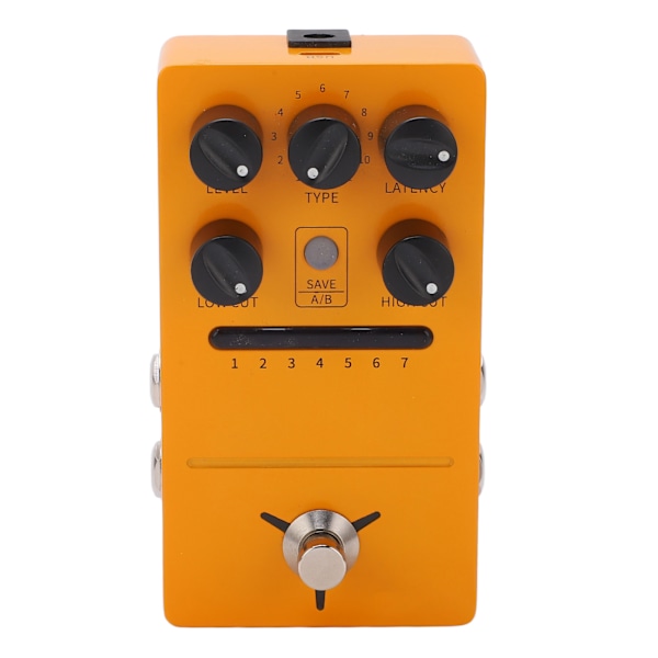 Elektrisk gitar effektpedal stereasimulering gul metall enkel effektpedal for opptak