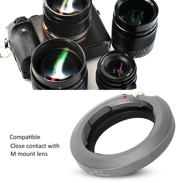 7Artisans M E Aluminium Magnesiumlegering Adapterring til Leica M Mount-objektiv til Sony E Mount-kamerahus