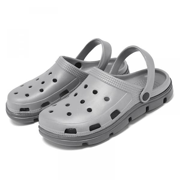 Unisex Hage Clogs Sko Kvinner Menn Sommer Slide On Sandaler-Grå(40/41 EU)