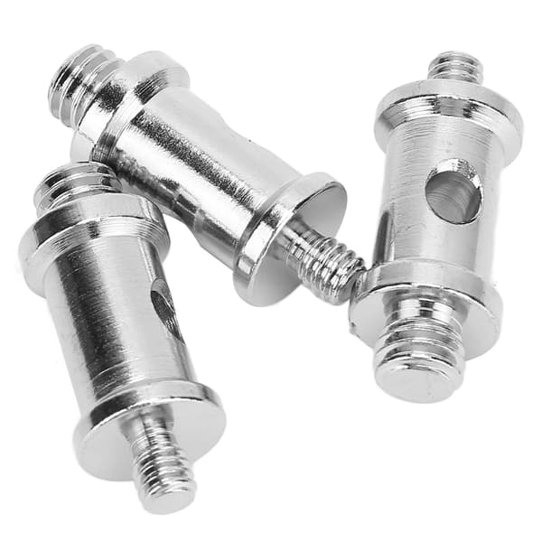 3 stk. 1/4 til 3/8 tommer han-konverter gevindskrue tapstuds til kamerastativ monopod studiolysstativ