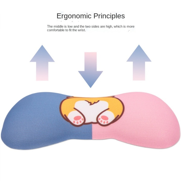 Ergonomisk silikon gel håndleddsstøtte musematte, reduser effektivt håndleddstretthet og smerte