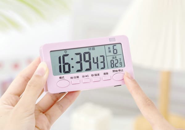 Digital Kök Timer, Stor LED-display, Hög Alarm, Intelligent Timer För Kök Och Multifunktionell Studentväckarklocka.(Rosa)
