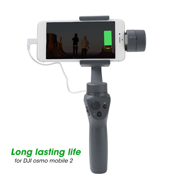 Smartphone Power Charging Adapter Kabel Tillbehör för DJI Osmo Mobile 2 (Vit-för Typ C 3.0)