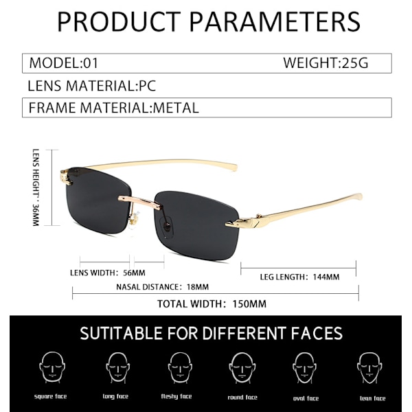 Solbriller for kvinner og menn Retro Aviator Square Goggle Classic Frame briller
