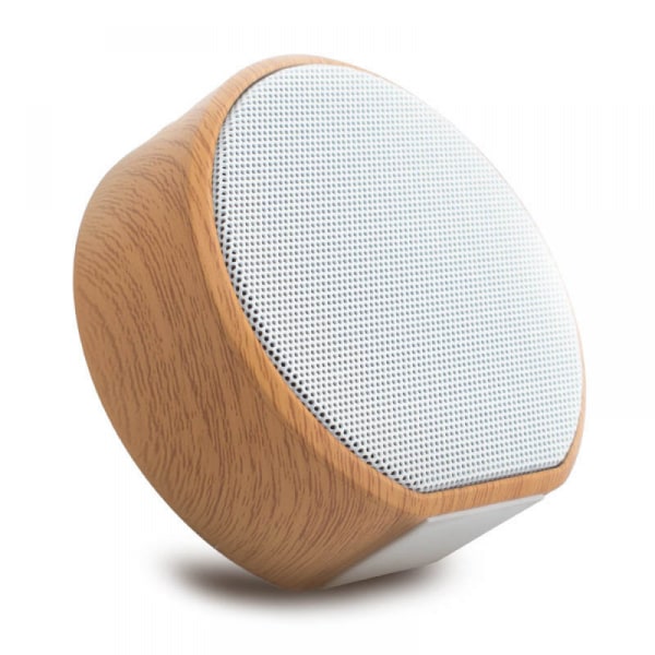 Utomhus ny A60 trådlös högtalare subwoofer smart audio träkorn bluetooth högtalare inbyggd högupplöst mikrofon（Vit）