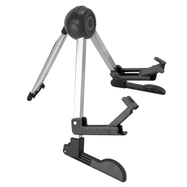 Foldbar A-formet guitarholder instrumentstativ til elektrisk guitar bas bærbar (sort)