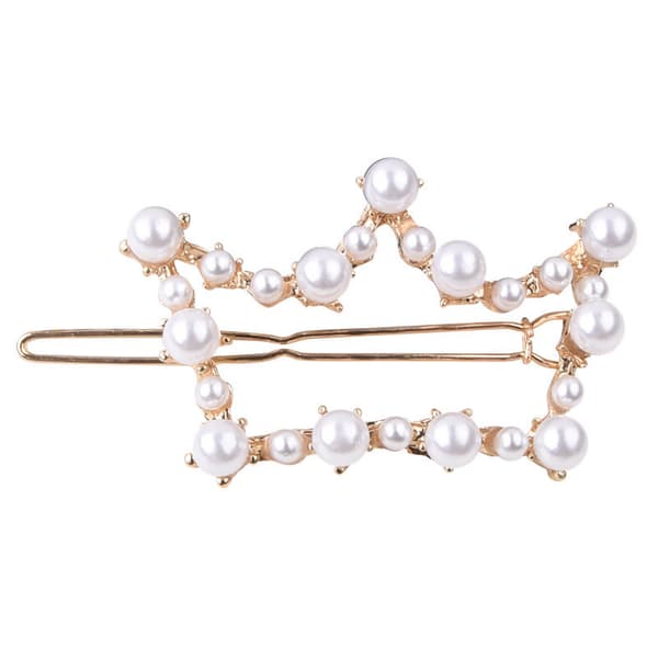 3 stk. Temperament Perle Hår Side Clip Enkel Hår Side Clip Bangs Seaside Clip til Kvinder Piger----Hjerte