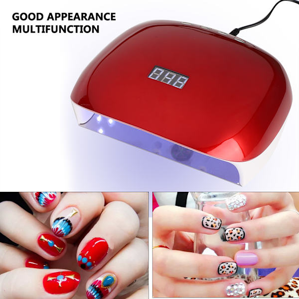 48W UV/LED Neglelampe Negle Gel Polish Tørrer Hurtigtørrende Neglekunst Maskinværktøj