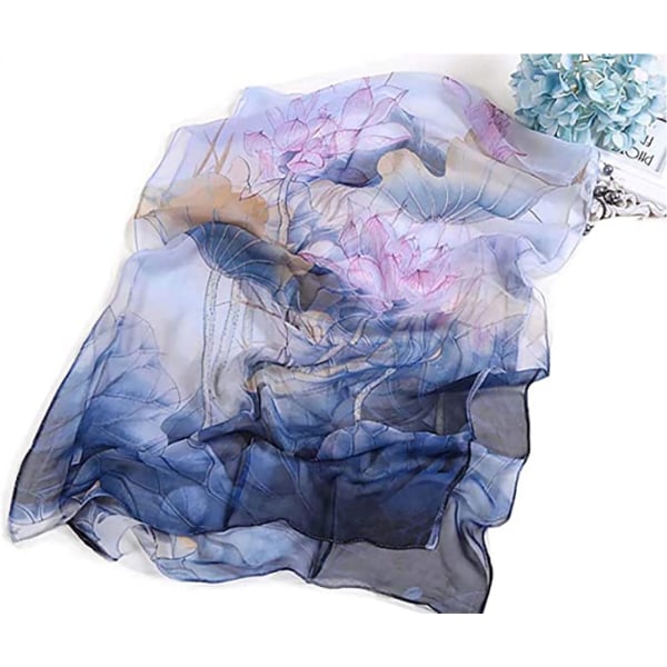 Tørklæder til kvinder Letvægts Fashion Tørklæder Print Blomstermønster Tørklæde Sjal Wraps, W03