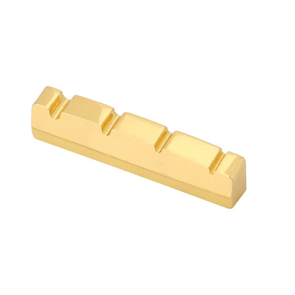 Messing Slotted Bridge Nut Guitar Instrument Reservedele til 4 Strenge Elektrisk Bas