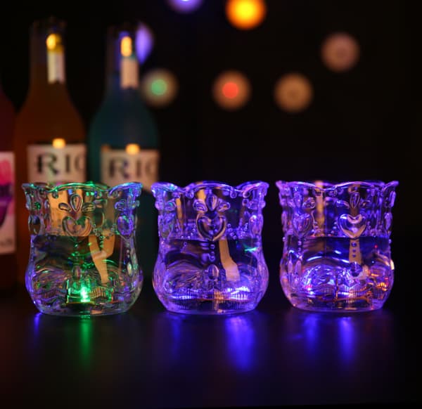 Lotus Cup Flash, LED Flash Light Cup, LED Vanninduksjonskopp