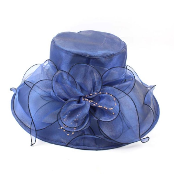 Kvinners store blomster Kentucky Derby teselskap fascinator hatt kirke cocktail påske britisk organza kjole hatt cap hodeplagg