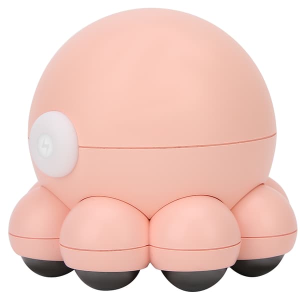 Mini Octopus Form Massager Elektrisk Cervikal Midja Kropp Värme Massage VerktygRosa
