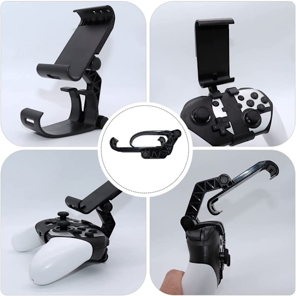 Justerbar stand til spillekonsol, kompatibel med Switch Pro Controller, tilbehør til spilleplade (sort)