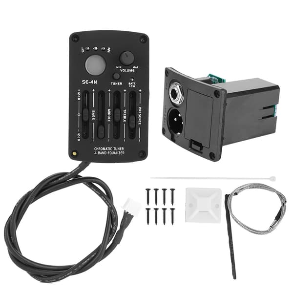 SE-4N 4-bånds EQ-equalizer pickup-tuner til akustisk guitar, musikinstrument tilbehørssæt