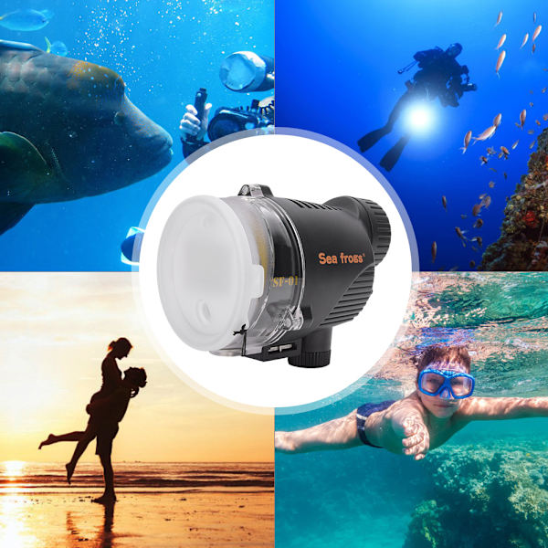 100m 328ft Vattentät Blixt Strobe 32GN för Sony / Canon / Fujifilm / Nikon Undervattenskamera Hus Dykfall
