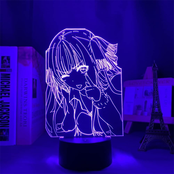 3D illusjonsnattlys akryl The Quintessential Quintuplets Nino Nakano figur animelampe barneromsdekor fargerik bordlampe bursdagsgaver
