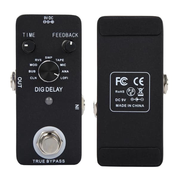 Elektrisk guitar delay effektpedal med 9 delay effekter Musikinstrument tilbehør